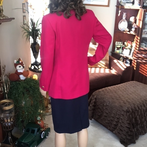 Brand New Kasper 2-Piece Pink & Navy Blue Skirt Suit - Picture 16 of 16